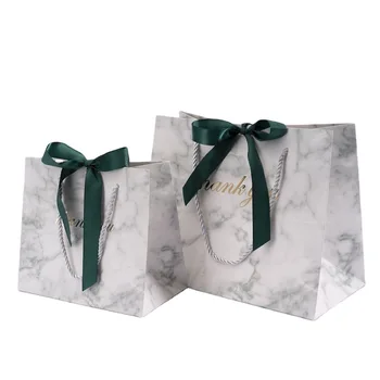 мраморен печат шоколадов подарък хартиена картонена кутия Поддръжка на персонализирани опаковъчни торбички за пазаруване Парти за рожден ден за бизнес пазаруване съдържа