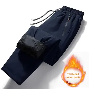 Мъжки ежедневни панталони с цип джобни панталони Ветроупорни мъжки зимни панталони с подсилени джобове с цип Универсален за случайни