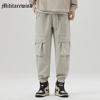 Мъжки панталони товарен стил Твърди големи мулти поркети Ins Мода Младежко спортно облекло за мъже Ежедневни торбести хип-хоп улично облекло