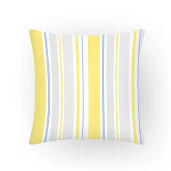 Начало декор калъфка райе печат скандинавски артистичен диван декоративни 45x45 жълт възглавница покритие геометричен цвят спалня E2174G
