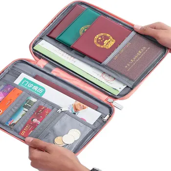 Нов горещ преносим портфейл за пътуване Творчески водоустойчив калъф за документи Притежател на семеен паспорт Чанта за карти Аксесоари за пътуване Чанта за документи