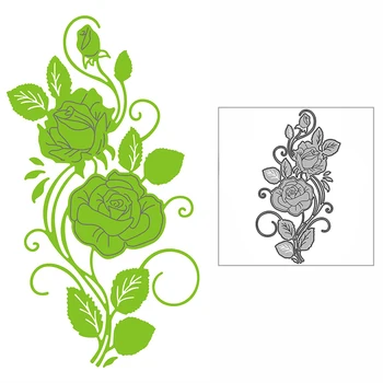 Нов щастлив ден роза цвете занаят релеф мухъл 2023 метал рязане умира за DIY декор Скрапбукинг албум карта вземане Без печати