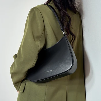 Нови луксозни жени подмишници рамо чанти PU кожа рамо чанти модерен прост стил чанта