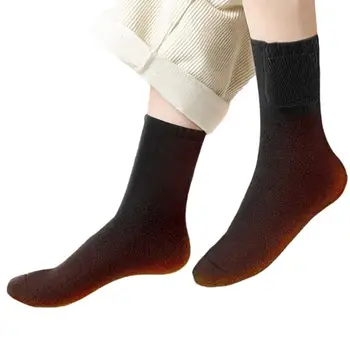 Отопляеми чорапи Жени USB акумулаторни термични чорапи Бързо отопление Зимна топлина Доставки 5V Дълга топлина Чорап за колоездене