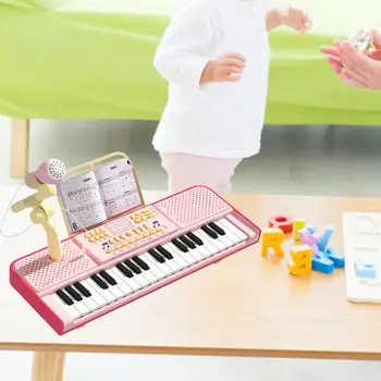 Преносимо детско клавирно пиано с музикална стойка Музикално пиано играчка подаръци Музикална клавиатура пиано играчка за малки деца момчета и момичета