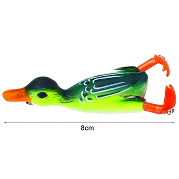 Риболов примамка патица форма стръв висока скорост на риболов примамка жив цвят 3d Spinner крак патица стръв реалистичен плаващ патенце за трудно