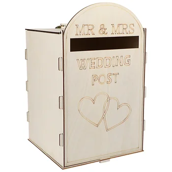 Сватбена пощенска кутия DIY дървени сватбени консумативи подарък плик карта кутия предложение писмо дарение сватбено тържество благоприятства декорация