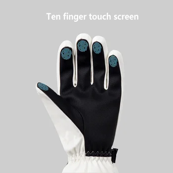 Ски ръкавици Професионална ръкавица за зимен спорт със сензорен екран бяла XL