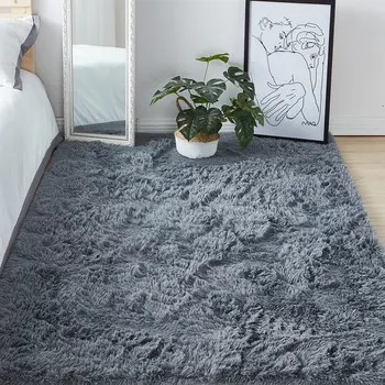 Супер пухкава площ килим хол килим мек рошав килим плюшен килим за спалня детска стая размити космати килими Начало декор килим мат