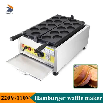 Търговски електрически хамбургер вафла машината за правене Мини червен боб пай торта машина неръждаема стомана кухненски уред