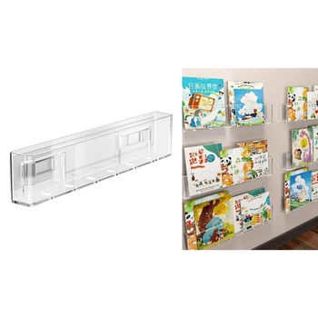 Удобен акрилен стенен контейнер за книги, идеален за офис или домашна употреба