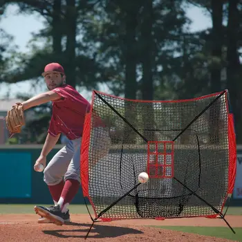 Удряне на целева мрежа за бейзболна тренировъчна мрежа Подобряване на бейзболните умения с регулируема цел на ударната зона за накланяне