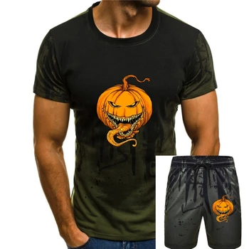 Хелоуин зло тиква тениска мъжки дишащи върхове тениска нов моден дизайн