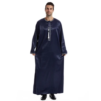 Нови твърди арабски дълги роби за мъже Саудитска Арабия Jubba Thobe Kaftan Близкия изток ислямски дрехи мюсюлмански арабски Abaya Дубай рокля